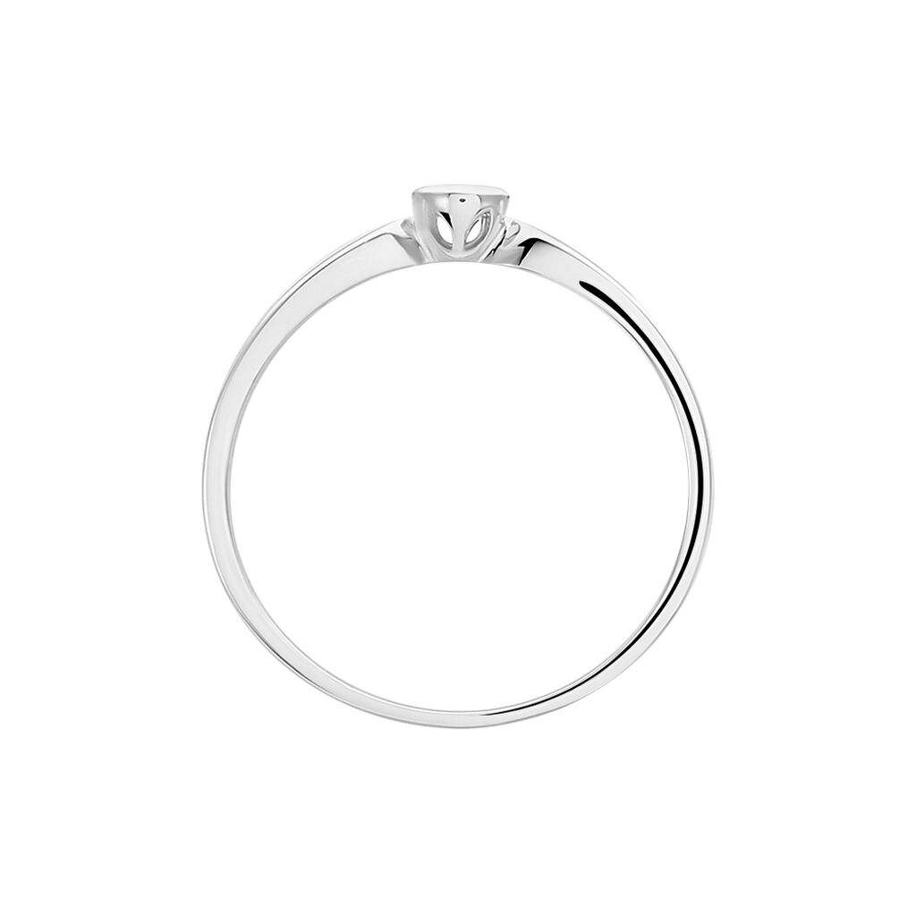 Solitärring Weißgold 375 Diamant 0,015ct - Verlobungsringe Damen | OROVIVO