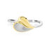 KALI Damen Ring Silber Bicolor Gelb/Silber 925 Blatt