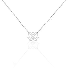 Damen Halskette Silber 925 Rhodiniert Lotus - Ketten mit Anhänger Damen | OROVIVO
