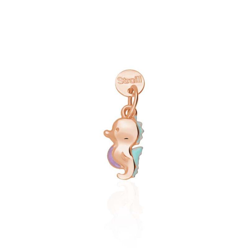 Charm in argento rosato cavalluccio marino - Spannringe Damen | OROVIVO