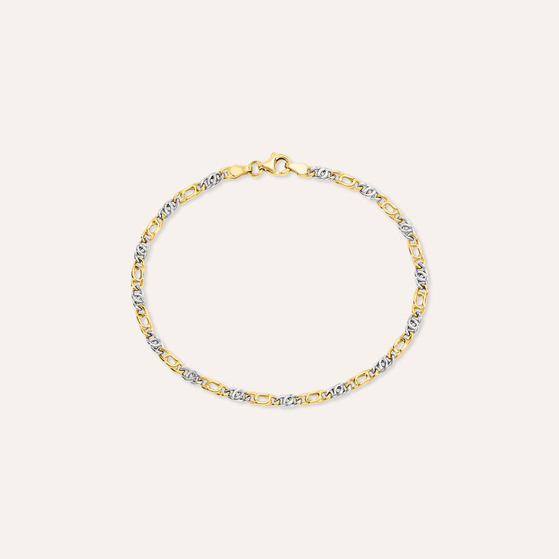 Bracciale Catena Oro Uomo Oro Bicolore - Spannringe Herren | OROVIVO