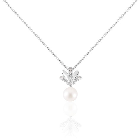 Damen Halskette Silber 925 Zuchtperle Zirkonia - Halsketten Damen | OROVIVO