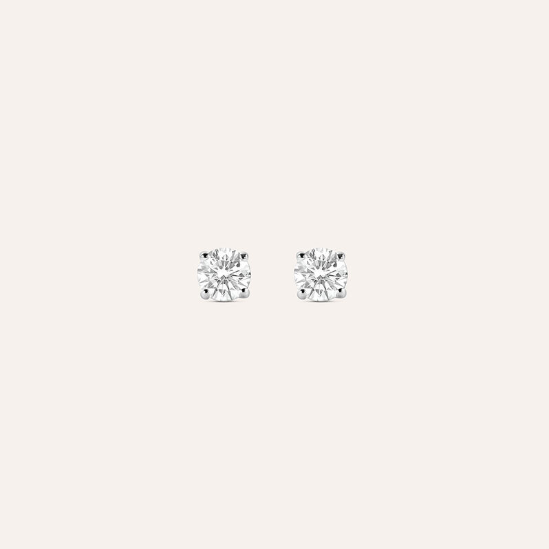 Orecchini Lobo Punto Luce Diamade Oro Bianco Diamante Lab-Grown - Spannringe Damen | OROVIVO