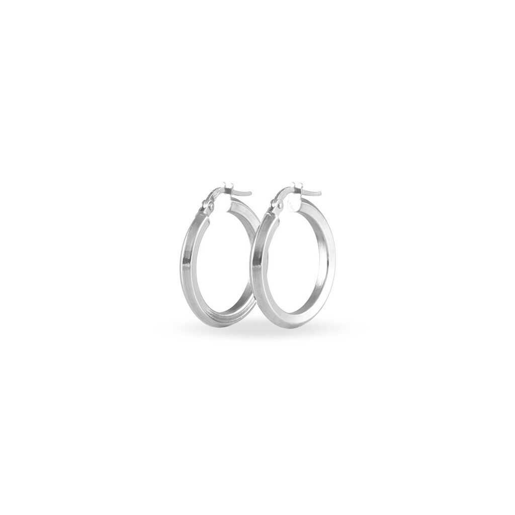 Damen Creolen Weißgold 375 - Creolen Damen | OROVIVO