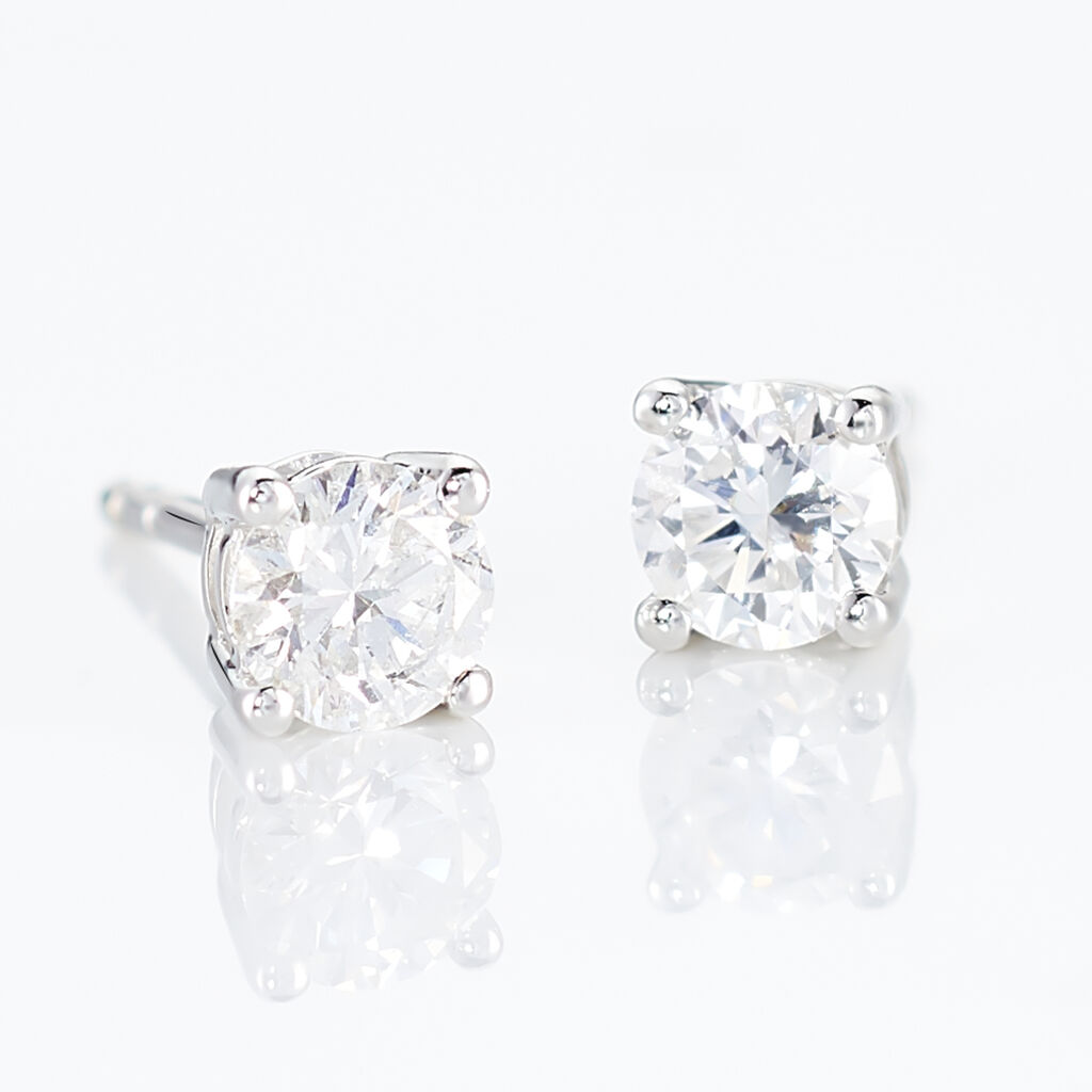 ILHAME KNOTEN 3 Damen Ohrstecker Gold Bicolor 375 (9 Karat) Kreis