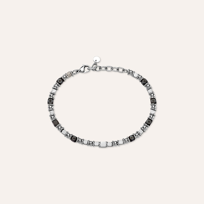 Bracciale Man Code Acciaio Ematite - Spannringe Herren | OROVIVO