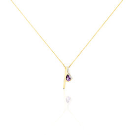 Damen Halskette Gold 375 Amethyst Zirkonia - Ketten mit Anhänger Damen | OROVIVO