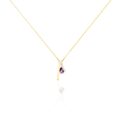 Damen Halskette Gold 375 Amethyst Zirkonia - Halsketten Damen | OROVIVO