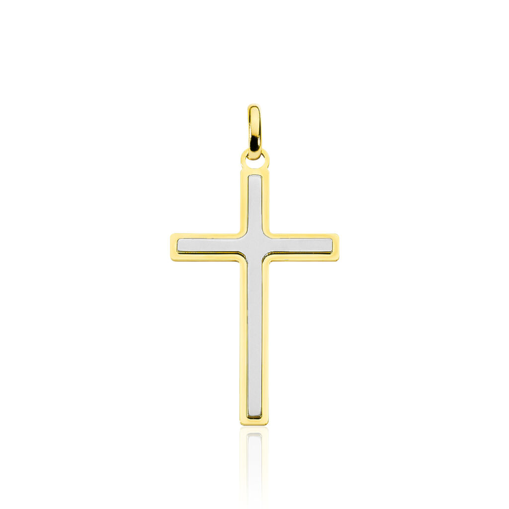 Pendentif Casey Croix Or Bicolore - Spannringe Familie | OROVIVO