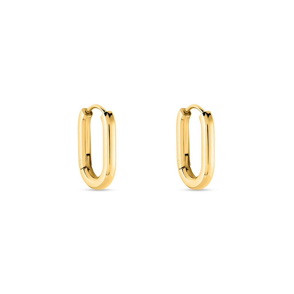Damen Creolen Edelstahl vergoldet Ohne Stein Sarahi 21,00mm  - Sommerschmuck Damen | OROVIVO