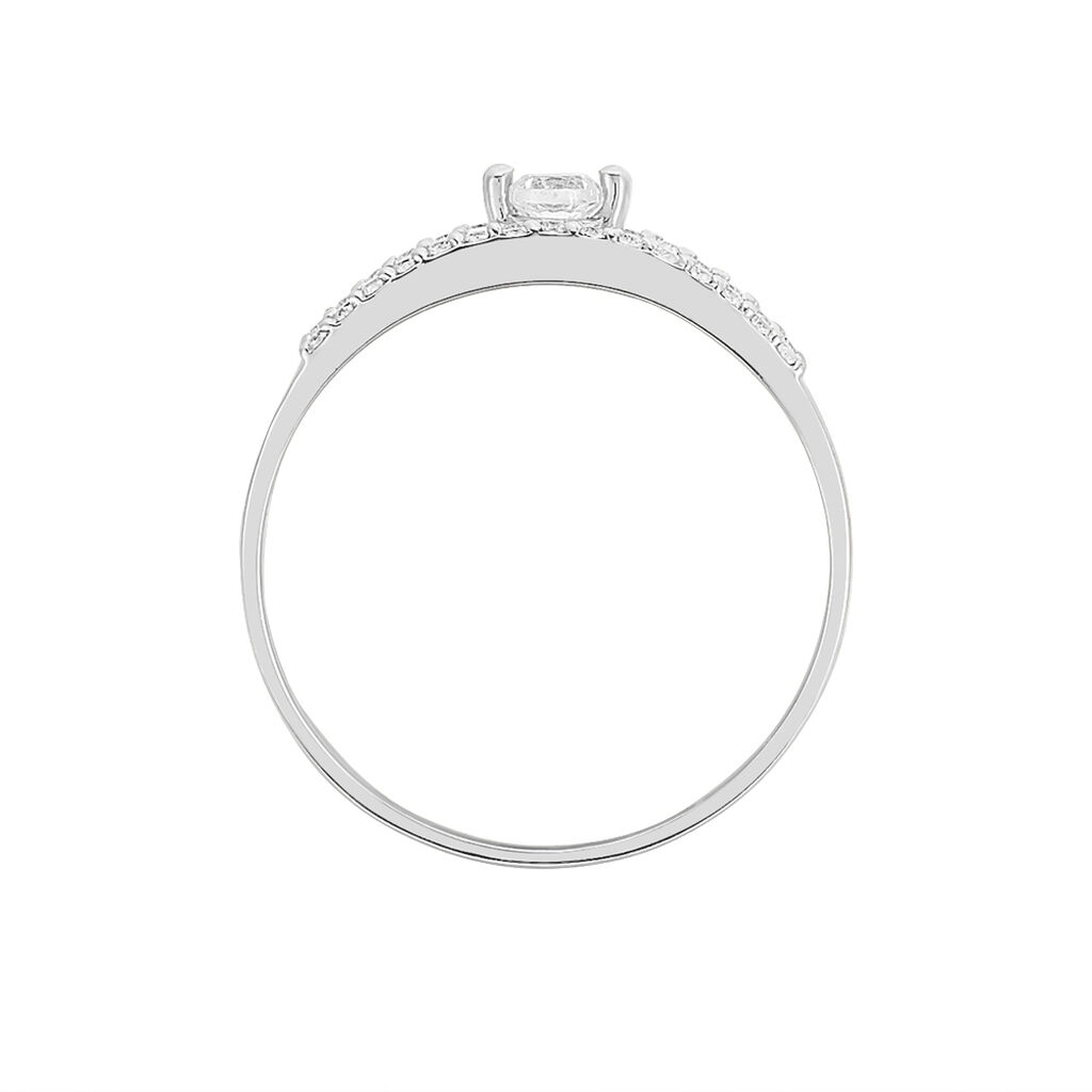 Bague Solitaire Marie-adeline Or Blanc Diamant - Spannringe Damen | OROVIVO