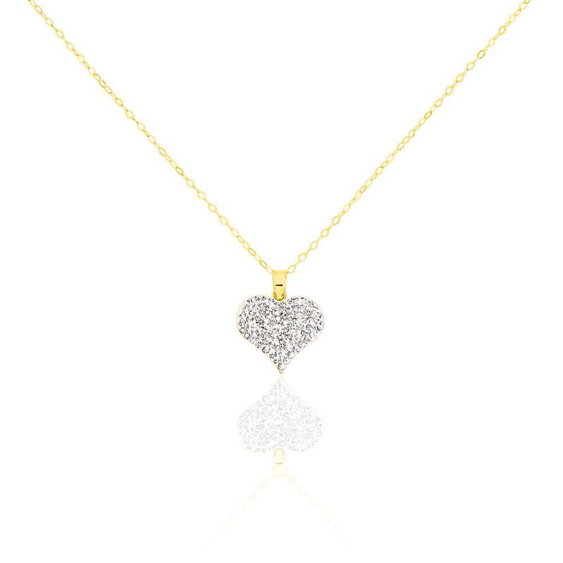 Girocollo cuore in oro e cristalli - Spannringe Damen | OROVIVO