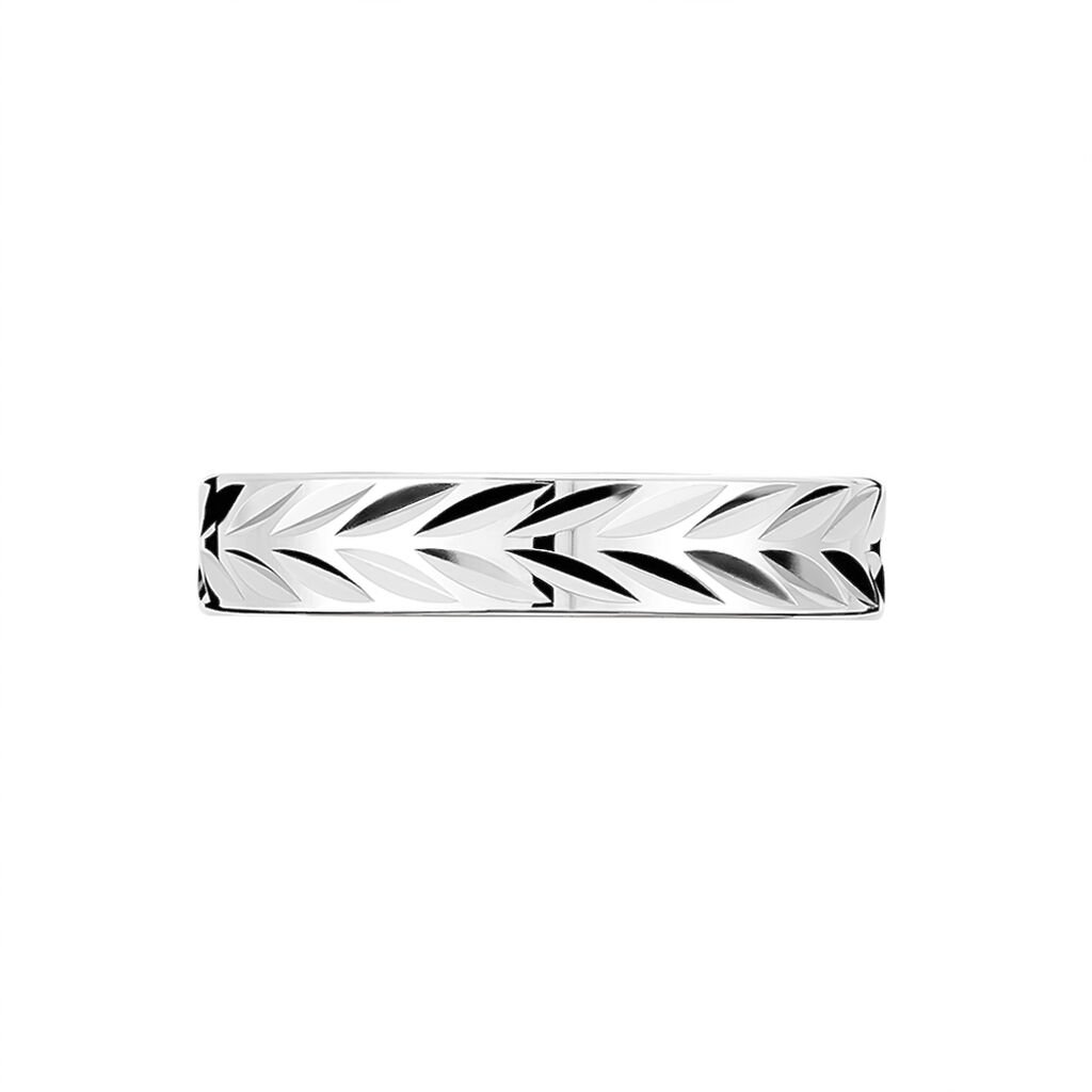 Alliance Epi Ruban Plat Or Blanc - Spannringe Unisex | OROVIVO