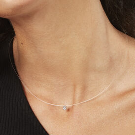 Damen Halskette Weißgold 375 Diamant 0,029ct  - Ketten mit Anhänger Damen | OROVIVO
