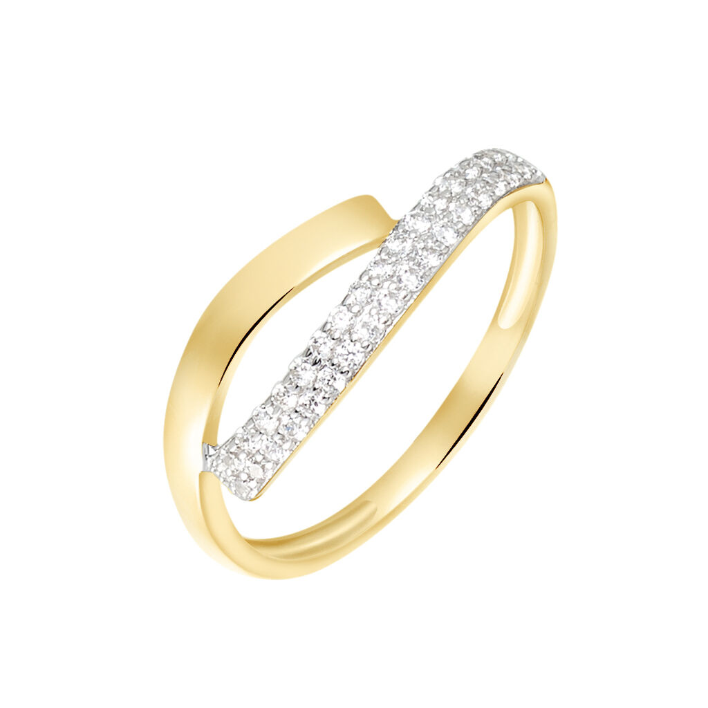 Bague Vero Or Jaune Oxyde De Zirconium - Spannringe Damen | OROVIVO