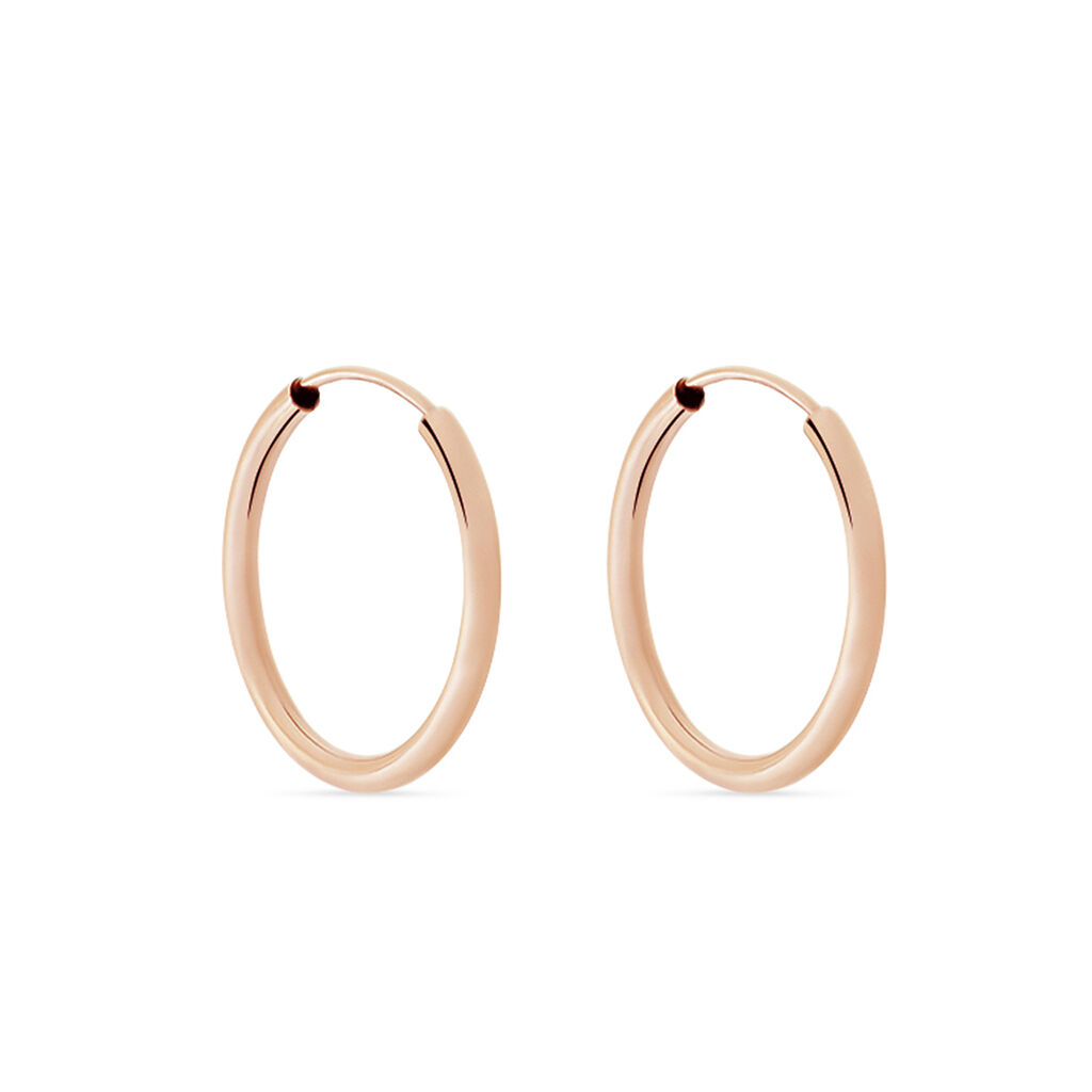 VILLJA Damen Creolen Silber rosevergoldet 925