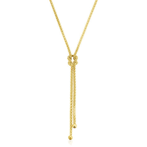 Lysandra Damen Collier Silber vergoldet 925 Knoten B 1,7 mm - Halsketten Damen | OROVIVO