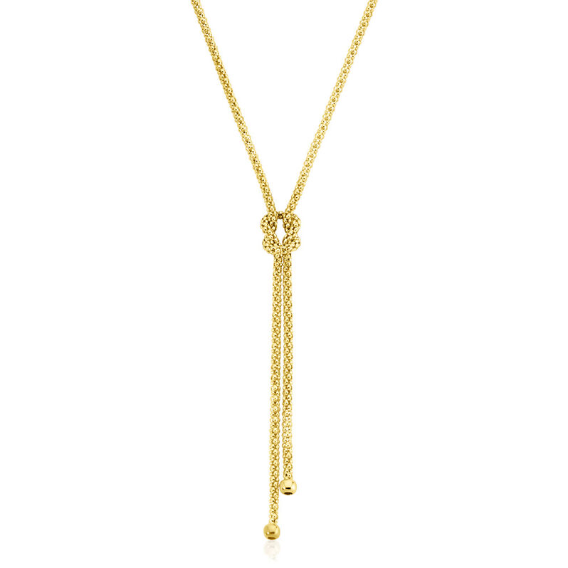 Lysandra Damen Collier Silber vergoldet 925 Knoten B 1,7 mm - Halsketten Damen | OROVIVO
