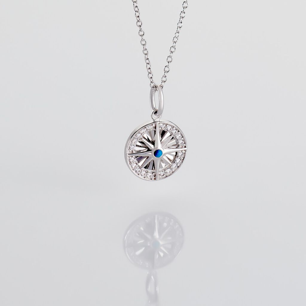 MAGDALENA Damen Anh&auml;nger Silber 925 T&uuml;rkis Blau 0,01 ct Stern