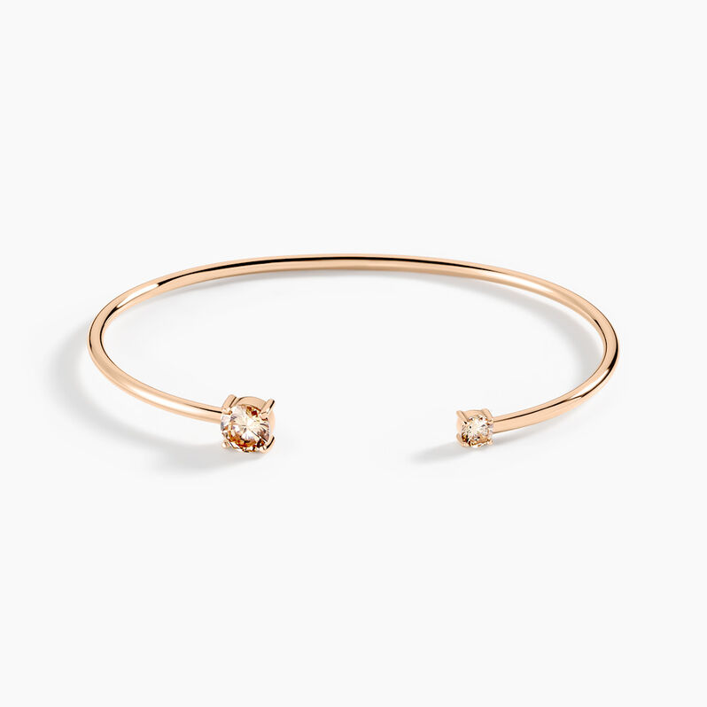 Bracelet Jonc Domitille Argent Rose Oxyde De Zirconium - Spannringe Damen | OROVIVO