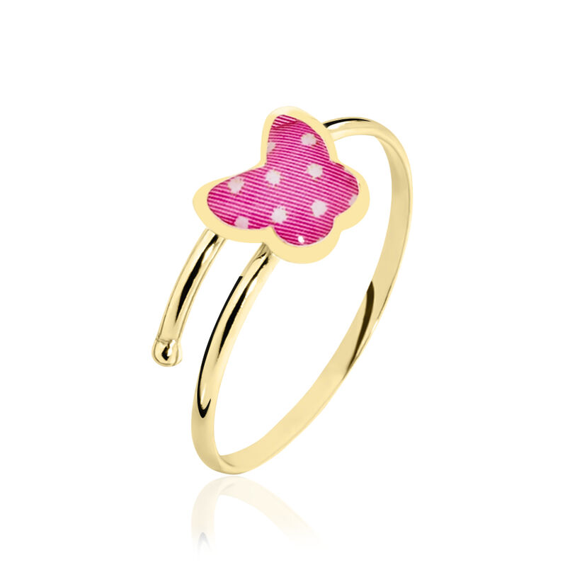 Bague Solidage Papillon Or Jaune - Spannringe Kinder | OROVIVO