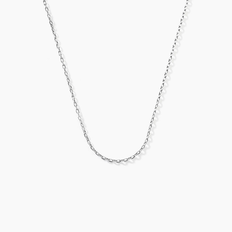 Chaîne Igoa Maille Forçat Diamantee Or Blanc - Spannringe Familie | OROVIVO