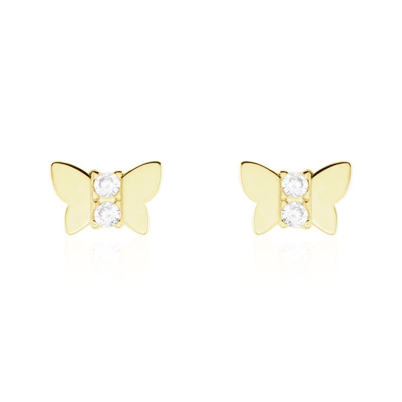 Boucles D'oreilles Or Jaune Puces - Spannringe Damen | OROVIVO