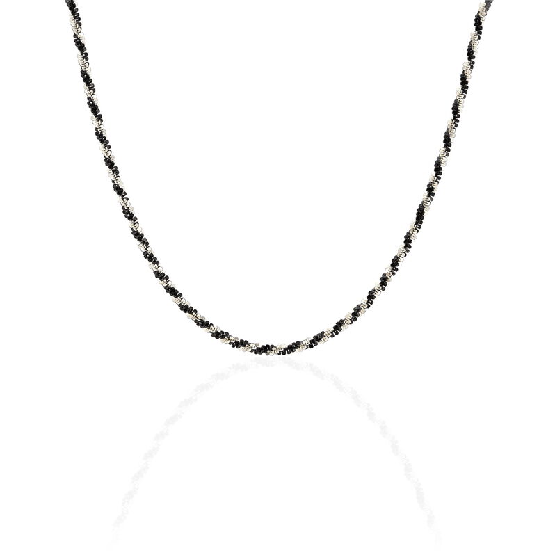 Collier Helaine Maille Fantaisie Torsade Argent Blanc - Spannringe Damen | OROVIVO