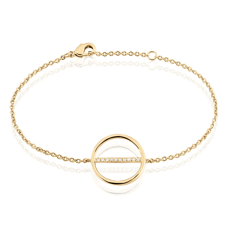 Bracelet Erna Plaque Or Jaune Oxyde De Zirconium - Spannringe Damen | OROVIVO