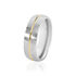BOND Unisex Ring Edelstahl Bicolor Gold/Silber B 6 mm