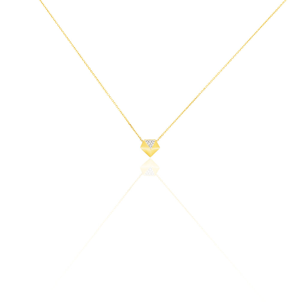 Collier Or Jaune Et Diamants Lizea - Spannringe Damen | OROVIVO