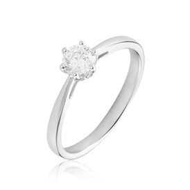 Ring Weißgold 750 Synthetischer Diamant 0,3ct - Ringe mit Stein Damen | OROVIVO