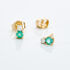 ELISABETH Damen Ohrstecker Gold 585 (14 Karat) Smaragd Gr&uuml;n 0,22 ct