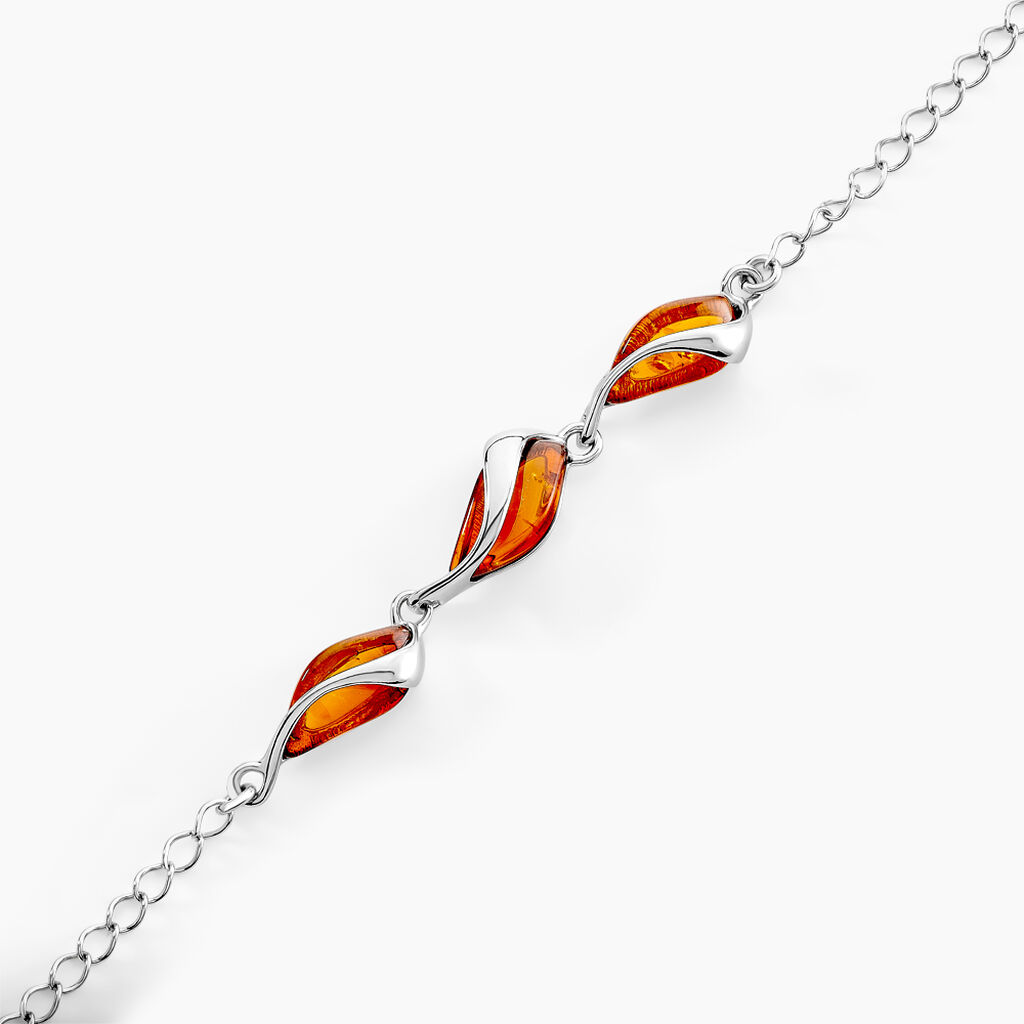 Bracelet Argent Blanc Eve-liseae Ambre - Spannringe Damen | OROVIVO