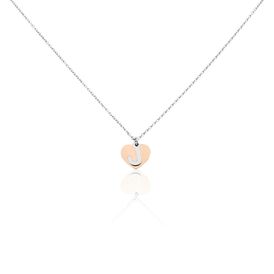Damen Halskette Silber 925 Bicolor Buchstabe J - Herzketten Damen | OROVIVO