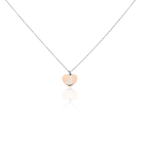 Damen Halskette Silber 925 Bicolor Buchstabe J - Halsketten Damen | OROVIVO