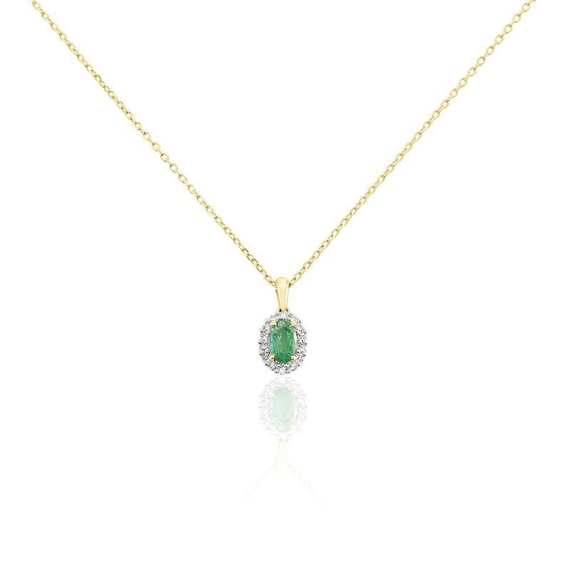 Damen Kette Gold 585 Smaragd 0,37ct Marion - Halsketten Damen | OROVIVO