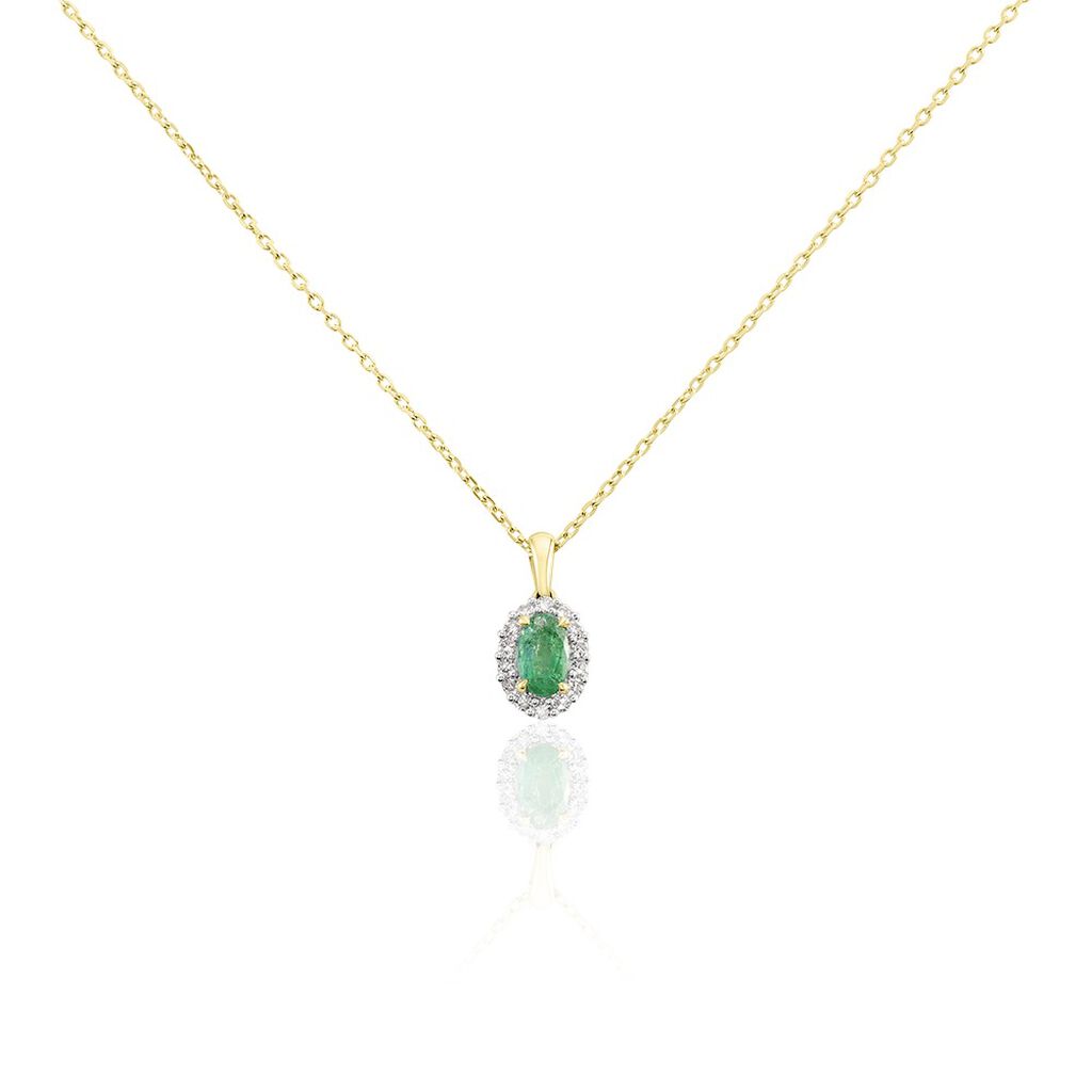 Damen Kette Gold 585 Smaragd 0,37ct Marion - Halsketten Damen | OROVIVO