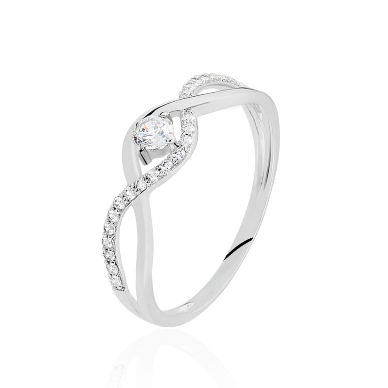 Bague Or Weiss  Et Oxydes - Spannringe Damen | OROVIVO
