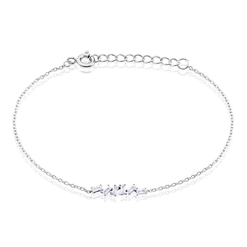 Bracelet Adonia Argent Weiss Oxyde De Zirconium Bleu - Spannringe Damen | OROVIVO