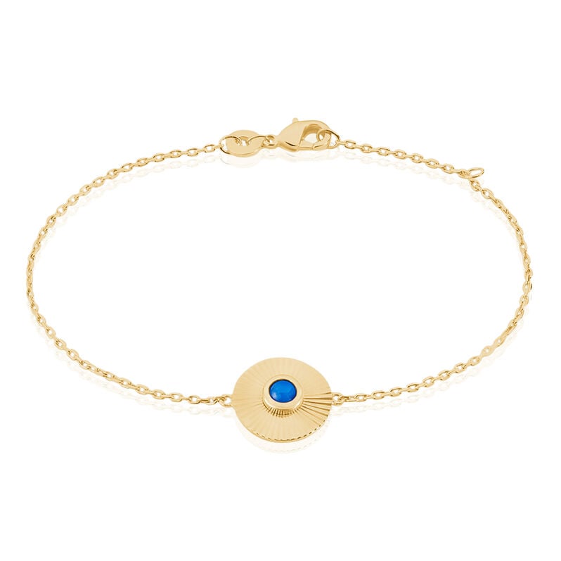 Bracelet Plaque Or Cartina Cercle Strie - Spannringe Damen | OROVIVO