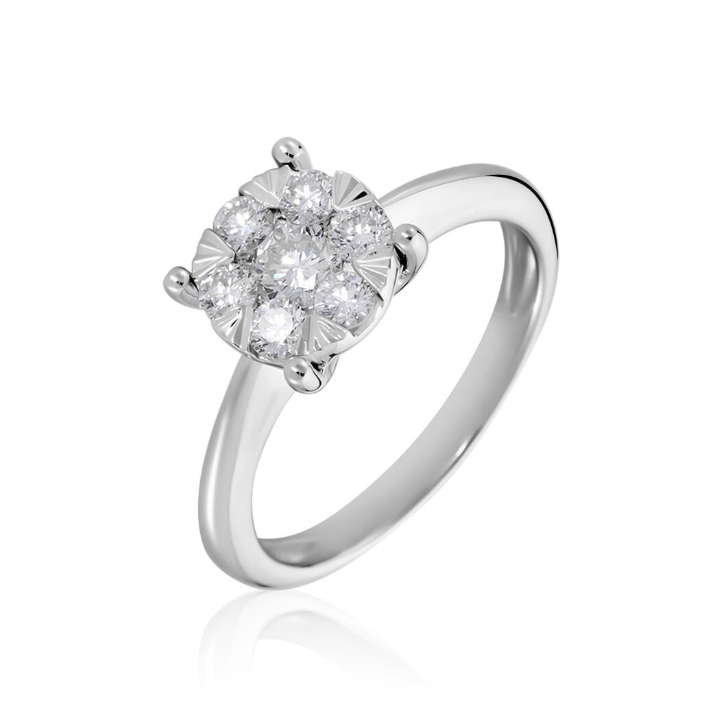 DREAM Damen Ring Wei&szlig;gold 375 (9 Karat) Diamant Wei&szlig; 0,32 ct