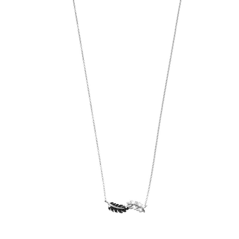 Girocollo punto luce in oro bianco con brillante 040 ct - Spannringe Damen | OROVIVO