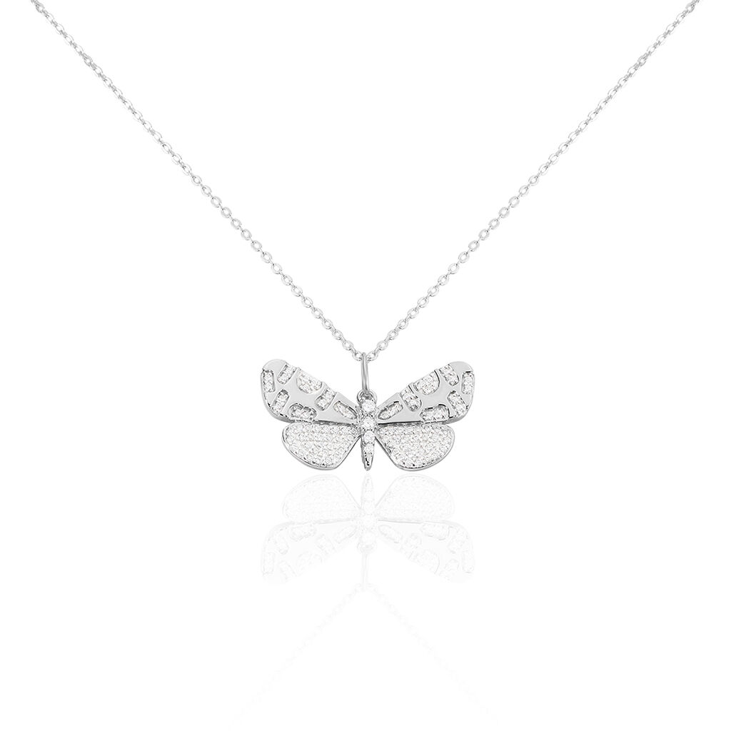 Damen Collier Silber 925 Zirkonia Schmetterling - Halsketten Damen | OROVIVO
