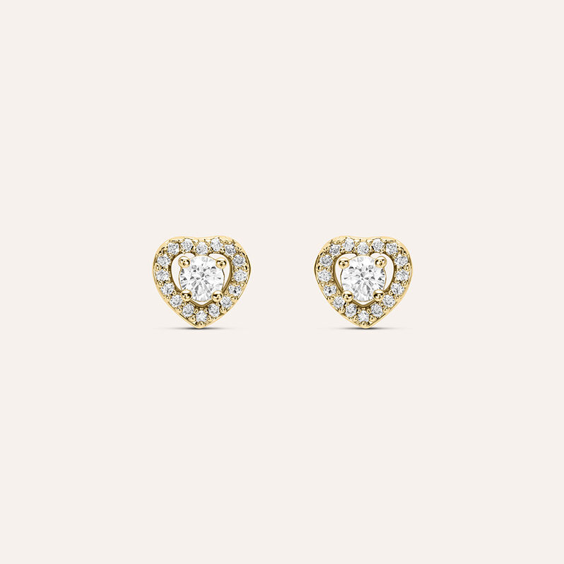 Orecchini Lobo Golden Dream Placcato Oro Giallo Cubic Zirconia - Spannringe Damen | OROVIVO