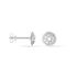 HALB Damen Ohrstecker Wei&szlig;gold 585 (14 Karat) Diamant Wei&szlig; 0,12 ct Kreis