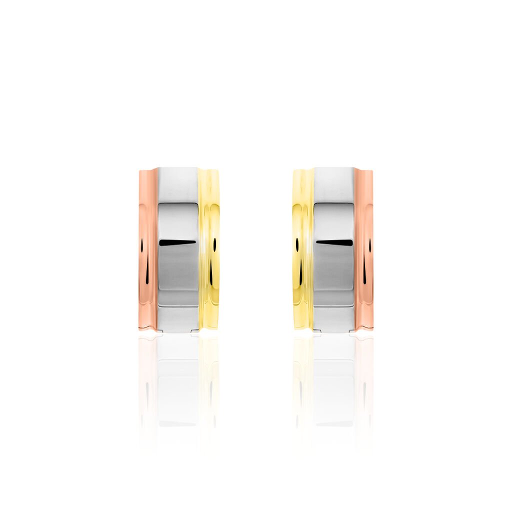 Damen Creolen Edelstahl Tricolor B 3 mm