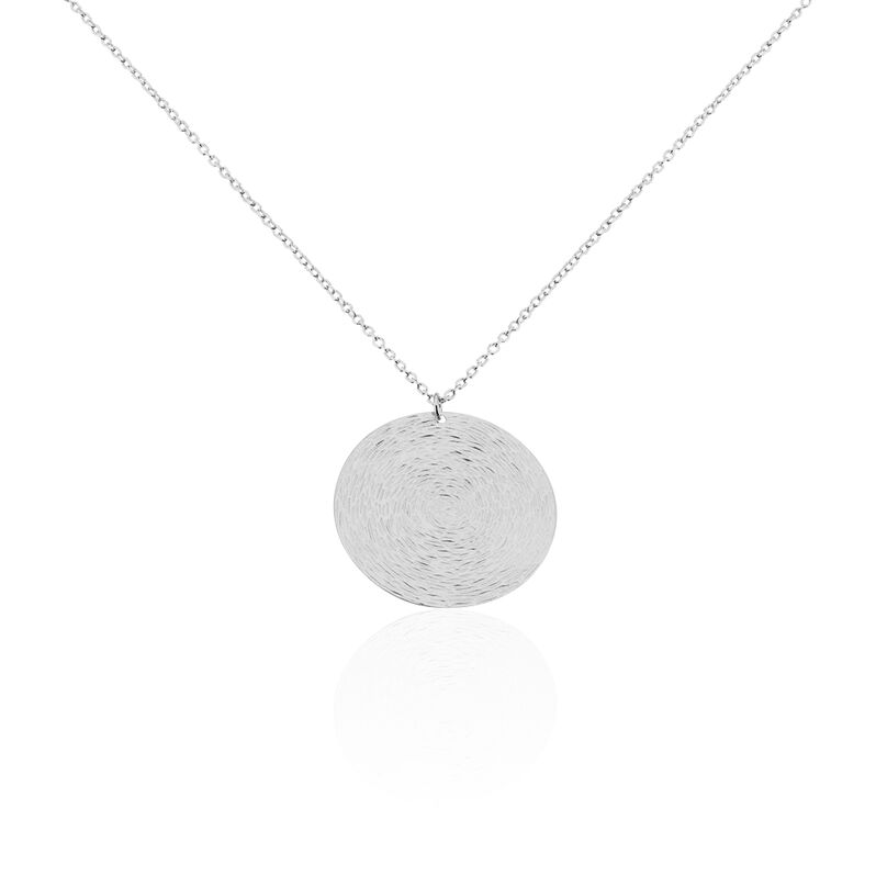 Sautoir Argent Rhodie Doga Ronde Effet Diamante - Spannringe Damen | OROVIVO