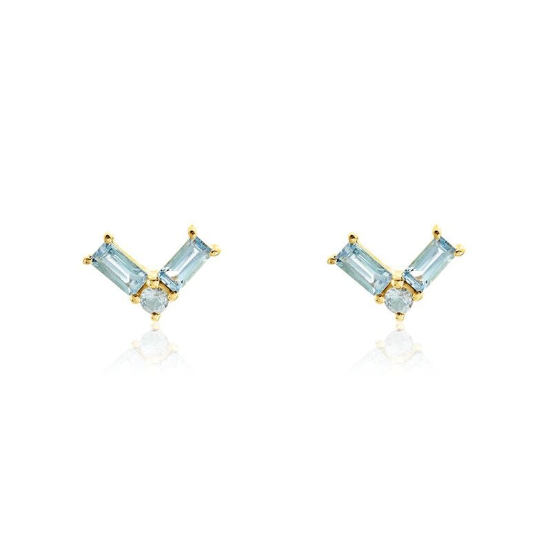 Boucles D'oreilles Puces Lavender Or Jaune Topaze - Spannringe Damen | OROVIVO