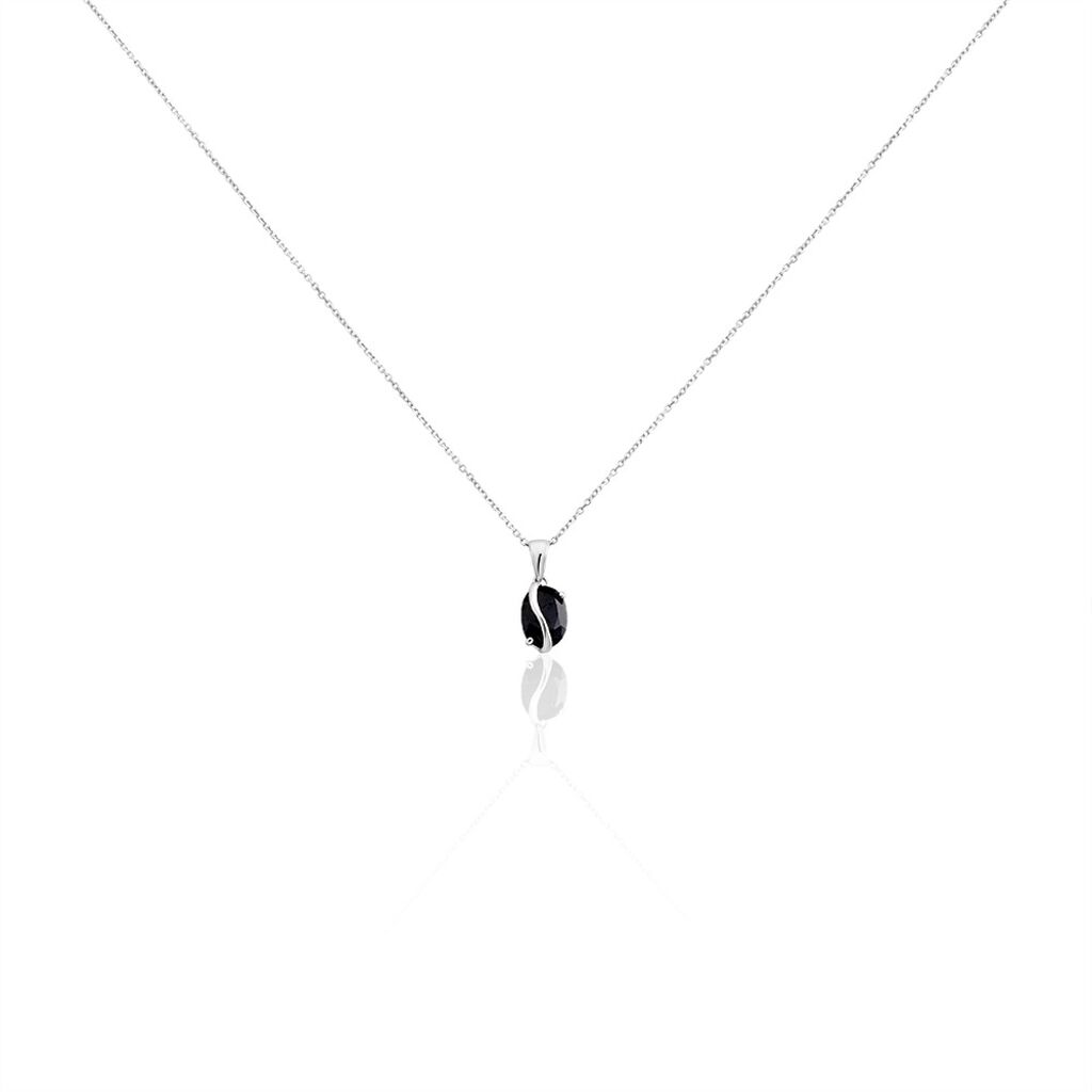 Damen Collier Weißgold 375 Saphir 1,77ct Prudencia 3,00mm - Halsketten Damen | OROVIVO